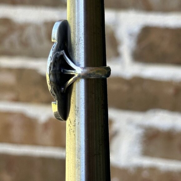 VTG‎ Old Pawn Native American Ring Size 5 Blue Royston Turquoise Stone Sterling - Picture 4 of 8
